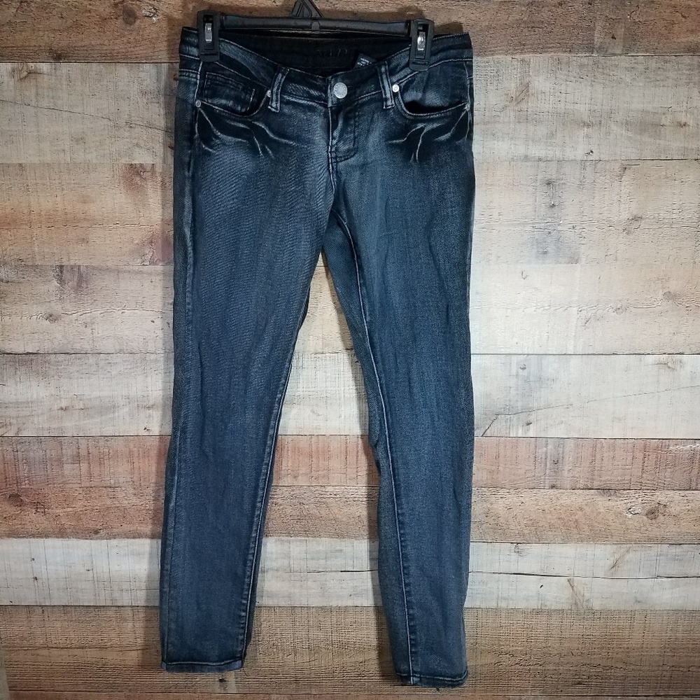 VIP Black Distressed Skinny Jeans Sz 3/4